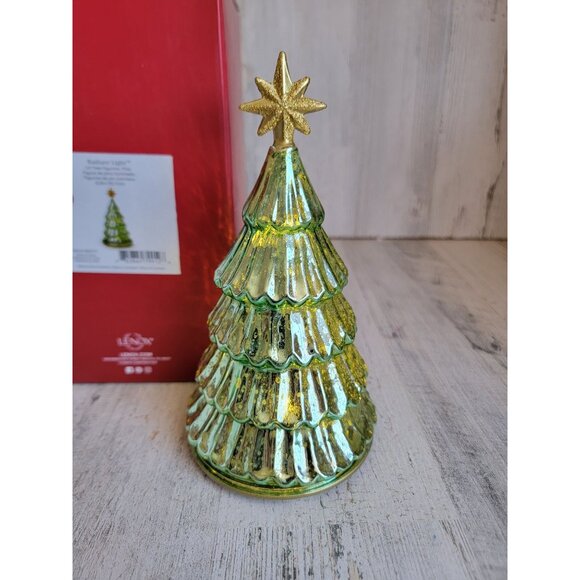 Lenox radiant light lit tree figurine Pine Xmas home decor light up - Picture 2 of 6